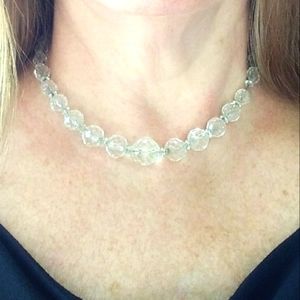 Vintage Faceted Crystal Necklace